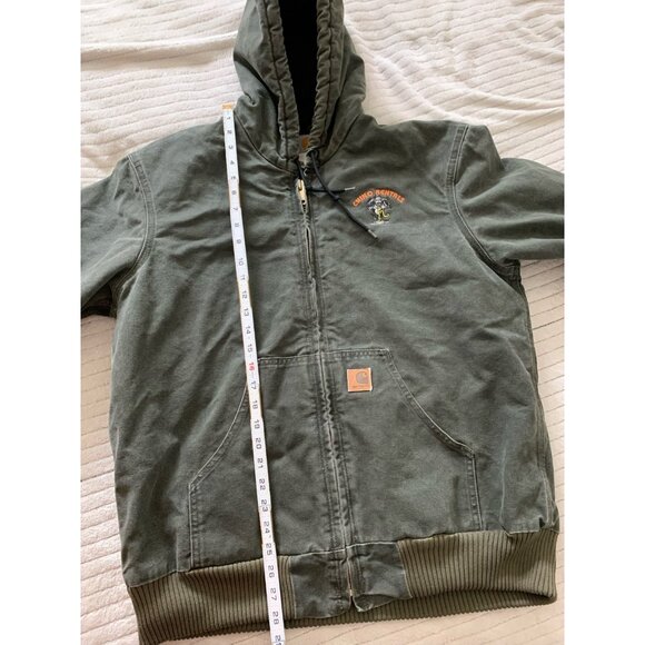 Carhartt J14 Mens Work Jacket Green Blanket Lined Sz 2x Chino Rentals vintage - Picture 3 of 6